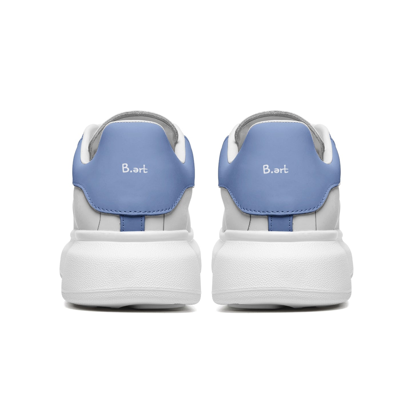 Unisex Non Slip Lace Up Faux Leather Sneakers