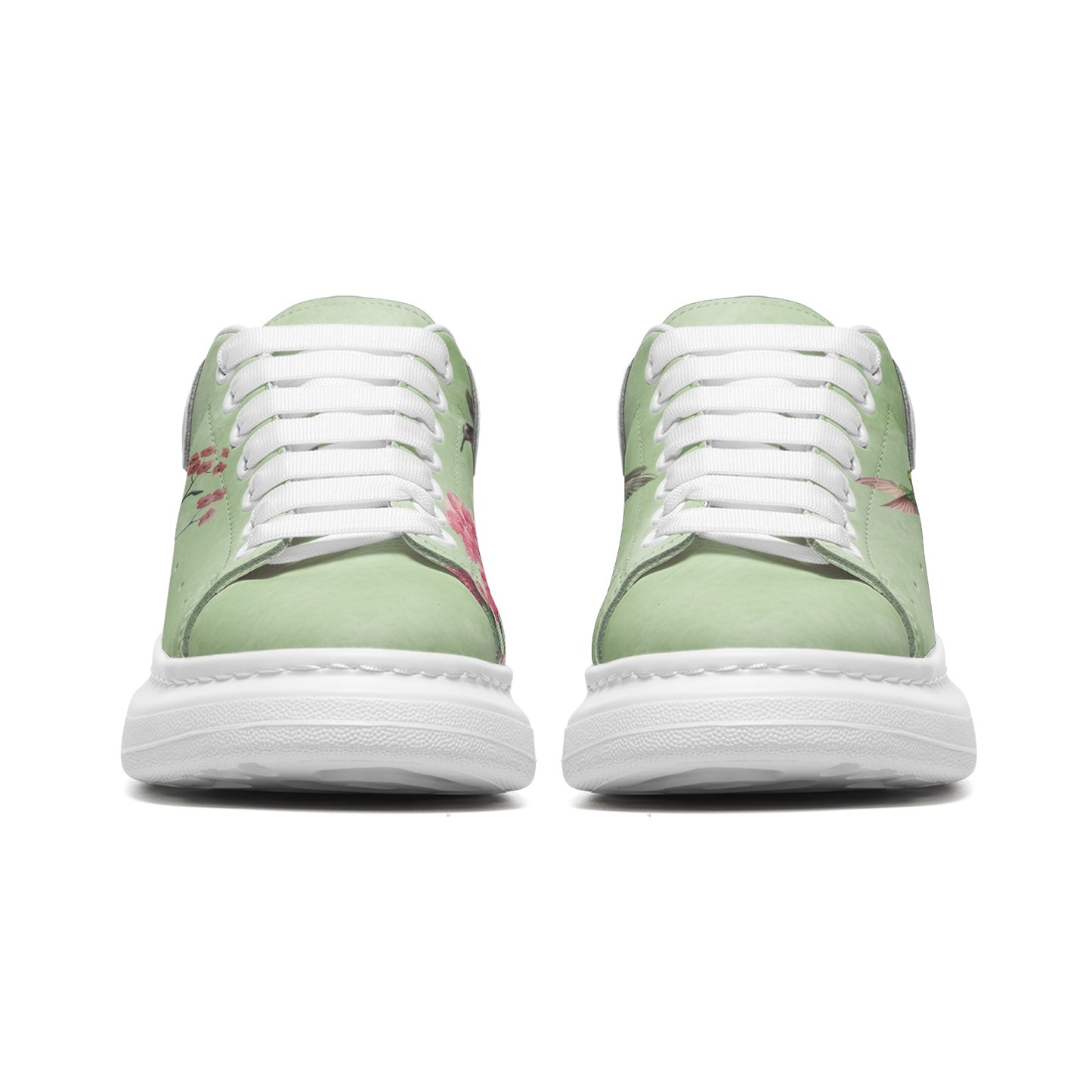 Humming Art Faux Leather Sneakers